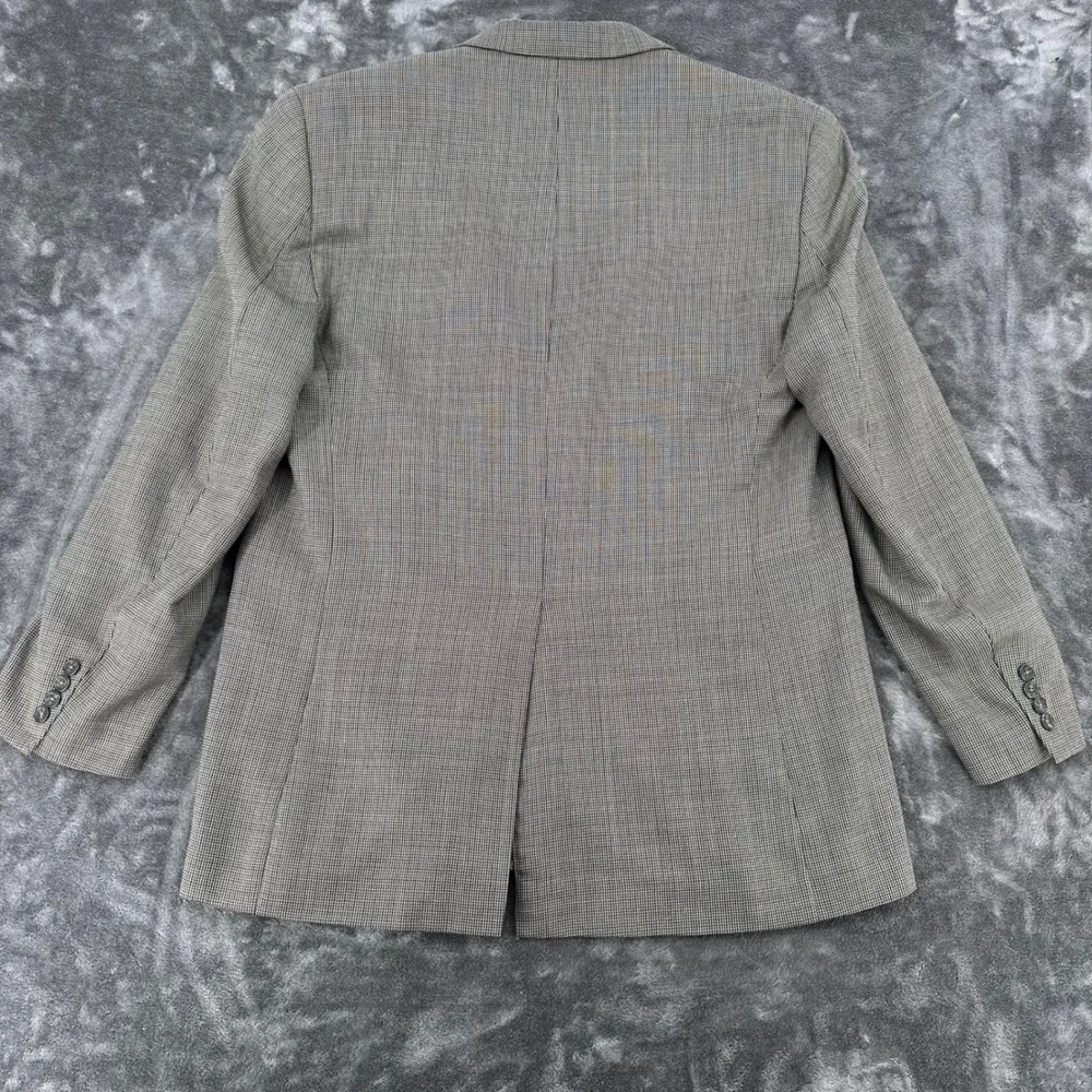 Lauren Ralph Lauren Mens 44L WOOL Houndstooth Micro Check 2-Button Blazer Sport
